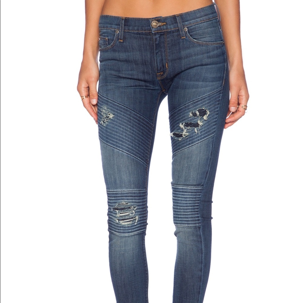 Hudson Mid Rise Moto Skinny Jean size 26